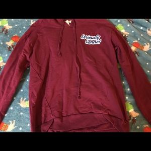 A thing hoodie with no pockets